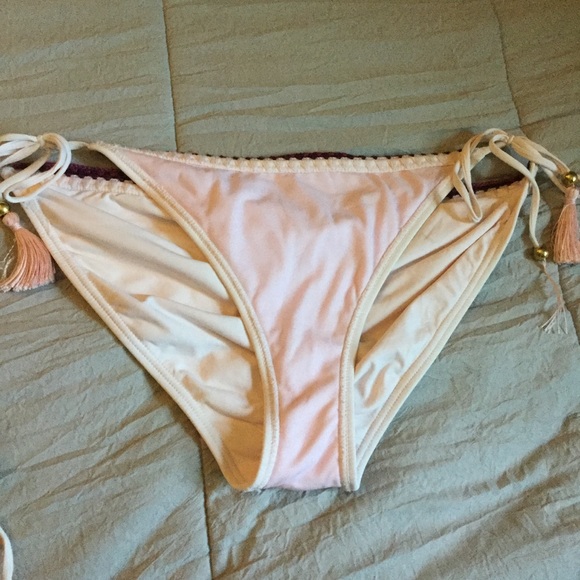 Pale pink bikini with purple & gold accents - Picture 8 of 8